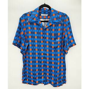 NWT Wales Bonner Blue Viscose Print Highlife Bowling Shirt Men's Size 48